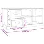 Meuble TV Bas Design Effet Chêne Sonoma - 102 cm-Mon Meuble TV-Gris béton-102 cm-1-11
