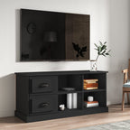 Meuble TV Bas Design Effet Chêne Sonoma - 102 cm-Mon Meuble TV-Noir-102 cm-1-14