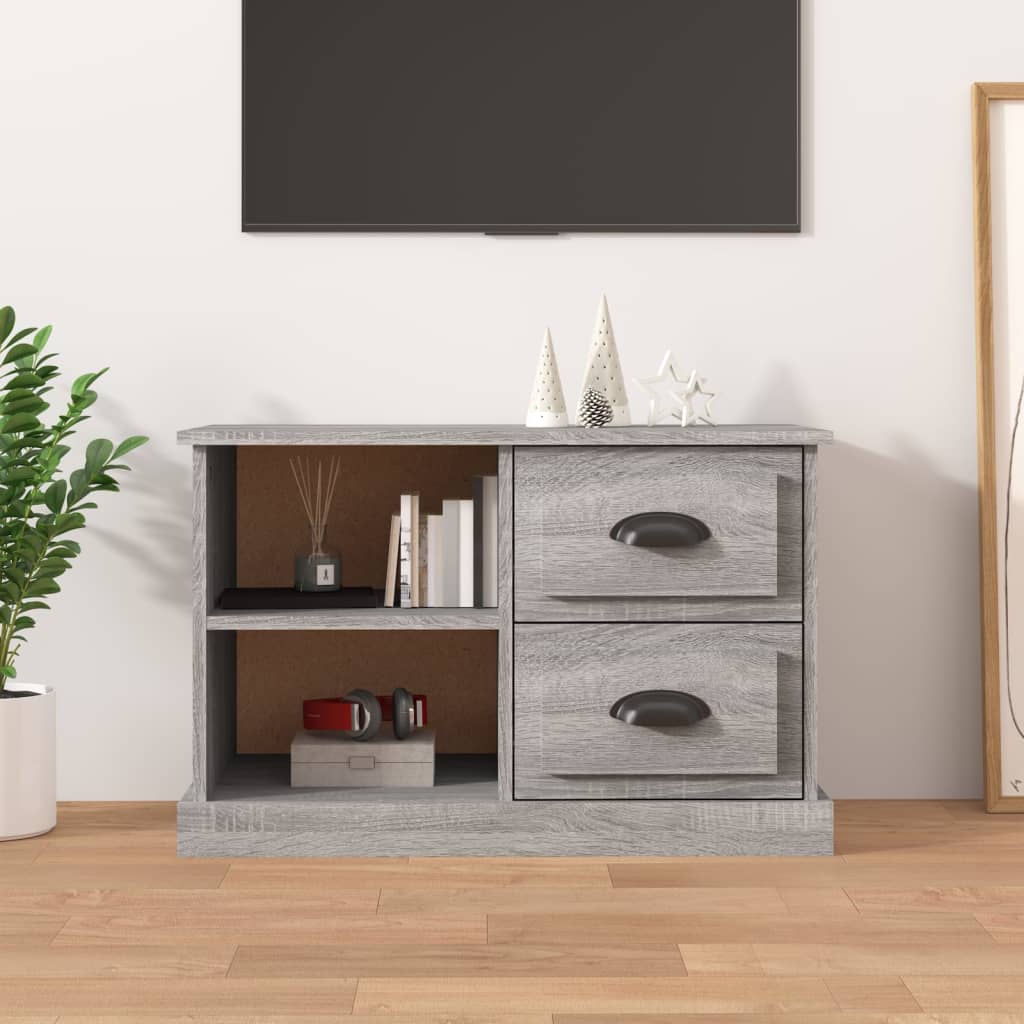 Meuble TV Bas Design Effet Chêne Sonoma - 102 cm-Mon Meuble TV-Sonoma gris-73 cm-1-19