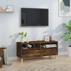 Meuble TV Bas Effet Chêne Fumé - 100 cm-Mon Meuble TV-100 cm-1-34.5 cm-1