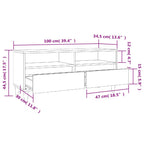 Meuble TV Bas Effet Chêne Fumé - 100 cm-Mon Meuble TV-100 cm-1-34.5 cm-10