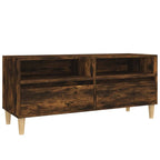 Meuble TV Bas Effet Chêne Fumé - 100 cm-Mon Meuble TV-100 cm-1-34.5 cm-2