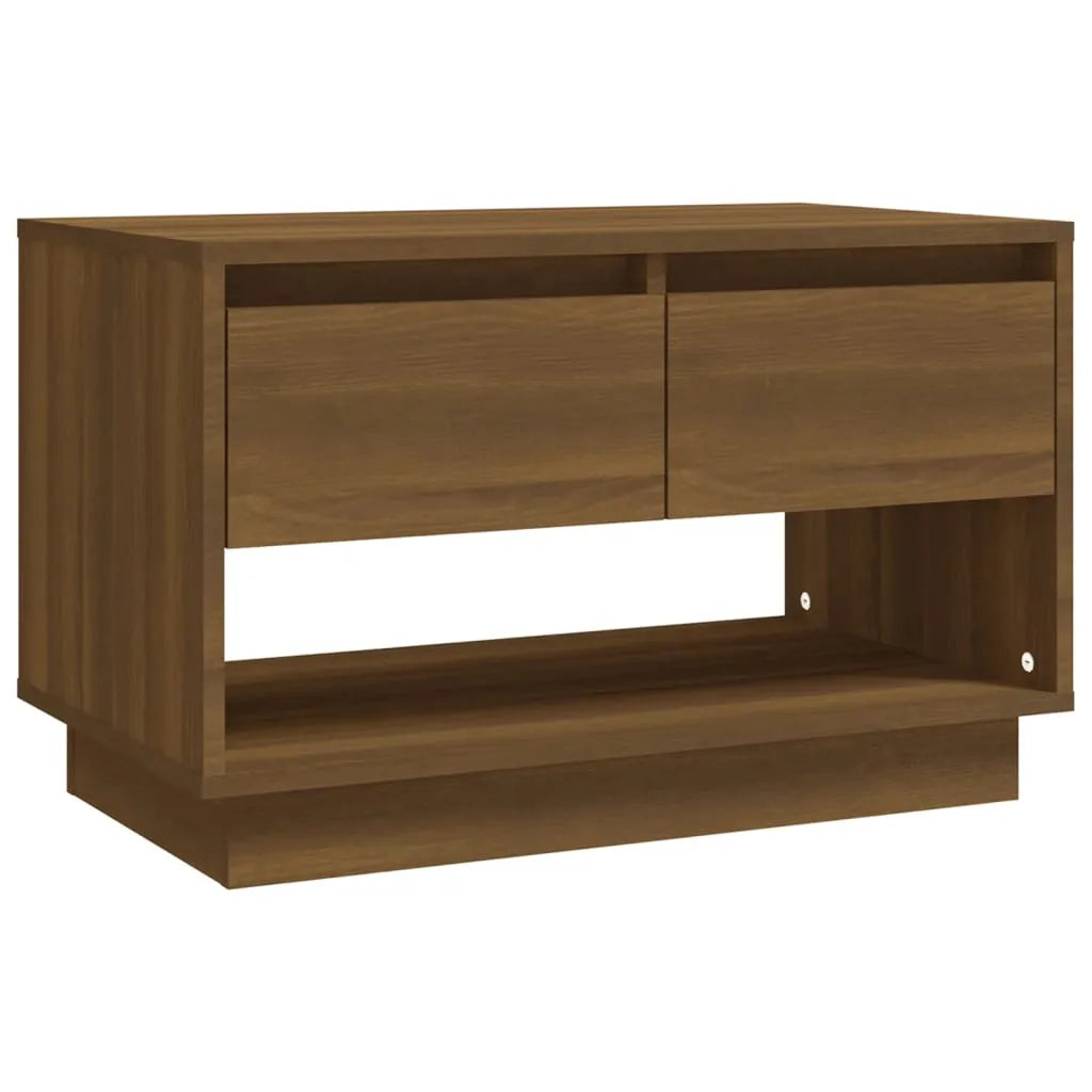 Meuble TV Bas Effet Chêne Marron - 70 cm-Mon Meuble TV-Chêne marron-1