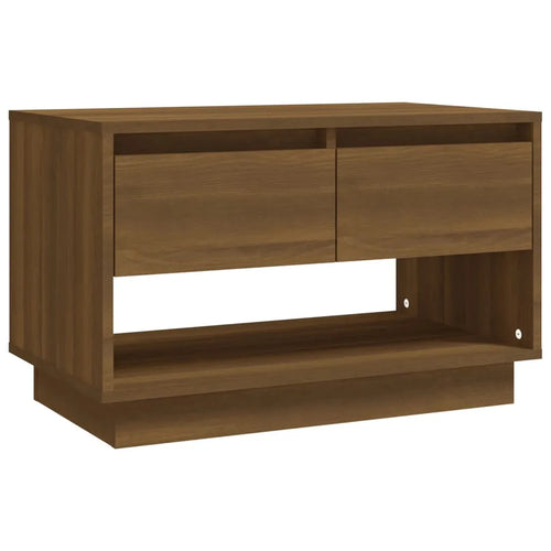 Meuble TV Bas Effet Chêne Marron - 70 cm-Mon Meuble TV-Chêne marron-1