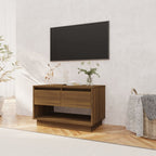 Meuble TV Bas Effet Chêne Marron - 70 cm-Mon Meuble TV-Chêne marron-3