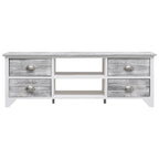 Meuble TV Bas en Bois Clair de Paulownia - 108 cm-Mon Meuble TV-Bois clair-1-2