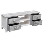 Meuble TV Bas en Bois Clair de Paulownia - 108 cm-Mon Meuble TV-Bois clair-1-4