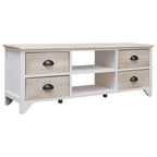 Meuble TV Bas en Bois Clair de Paulownia - 108 cm-Mon Meuble TV-Bois clair-1-9