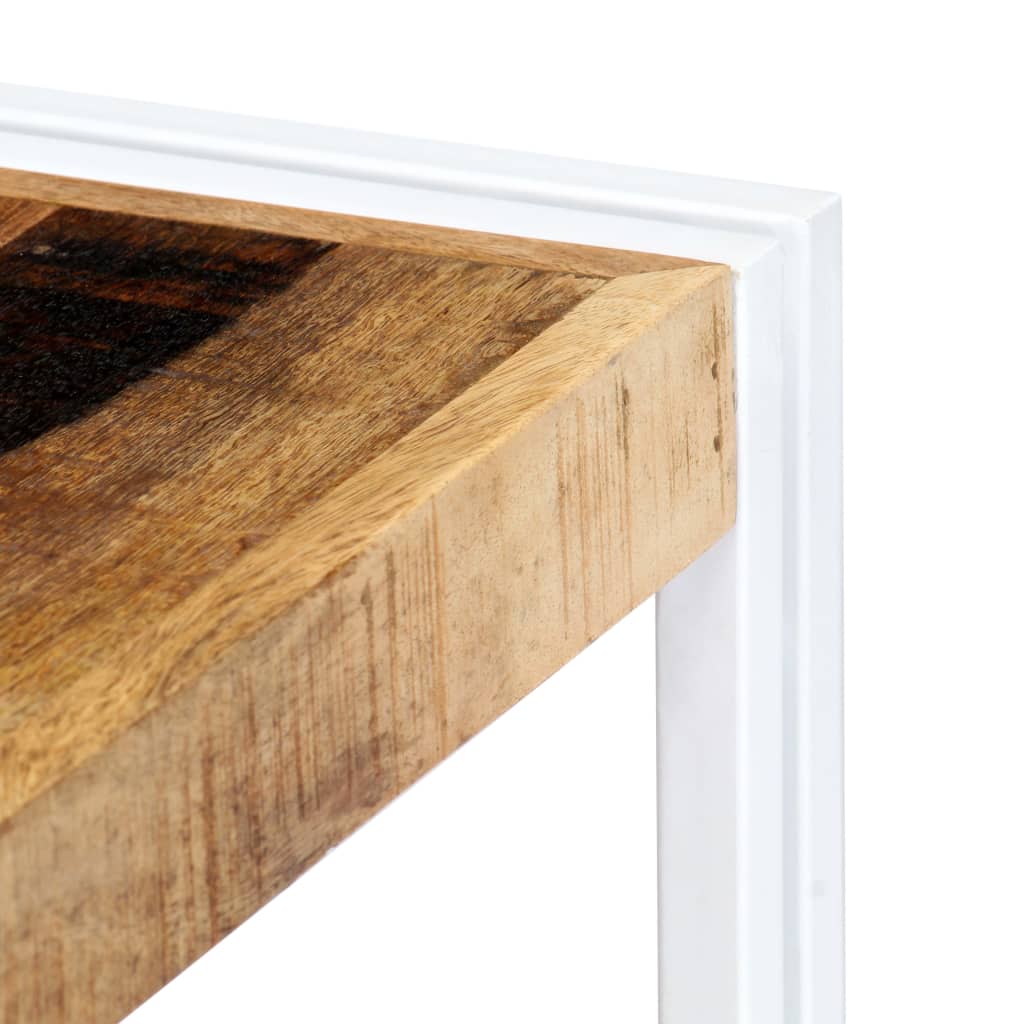Meuble TV Bas en Bois et Métal Blanc - 90 cm-Mon Meuble TV-5