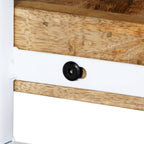 Meuble TV Bas en Bois et Métal Blanc - 90 cm-Mon Meuble TV-6