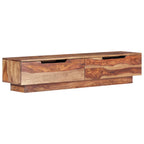 Meuble TV Bas en Bois Massif - 145 cm-Mon Meuble TV-10