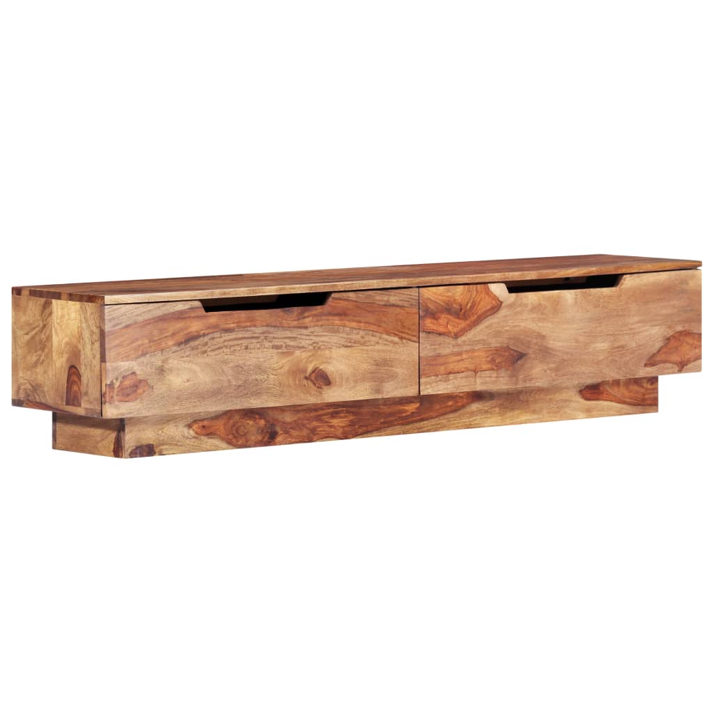 Meuble TV Bas en Bois Massif - 145 cm-Mon Meuble TV-11