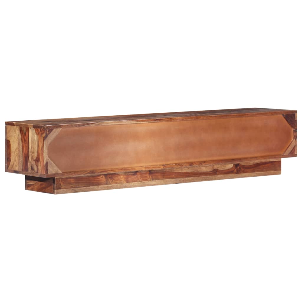 Meuble TV Bas en Bois Massif - 145 cm-Mon Meuble TV-3