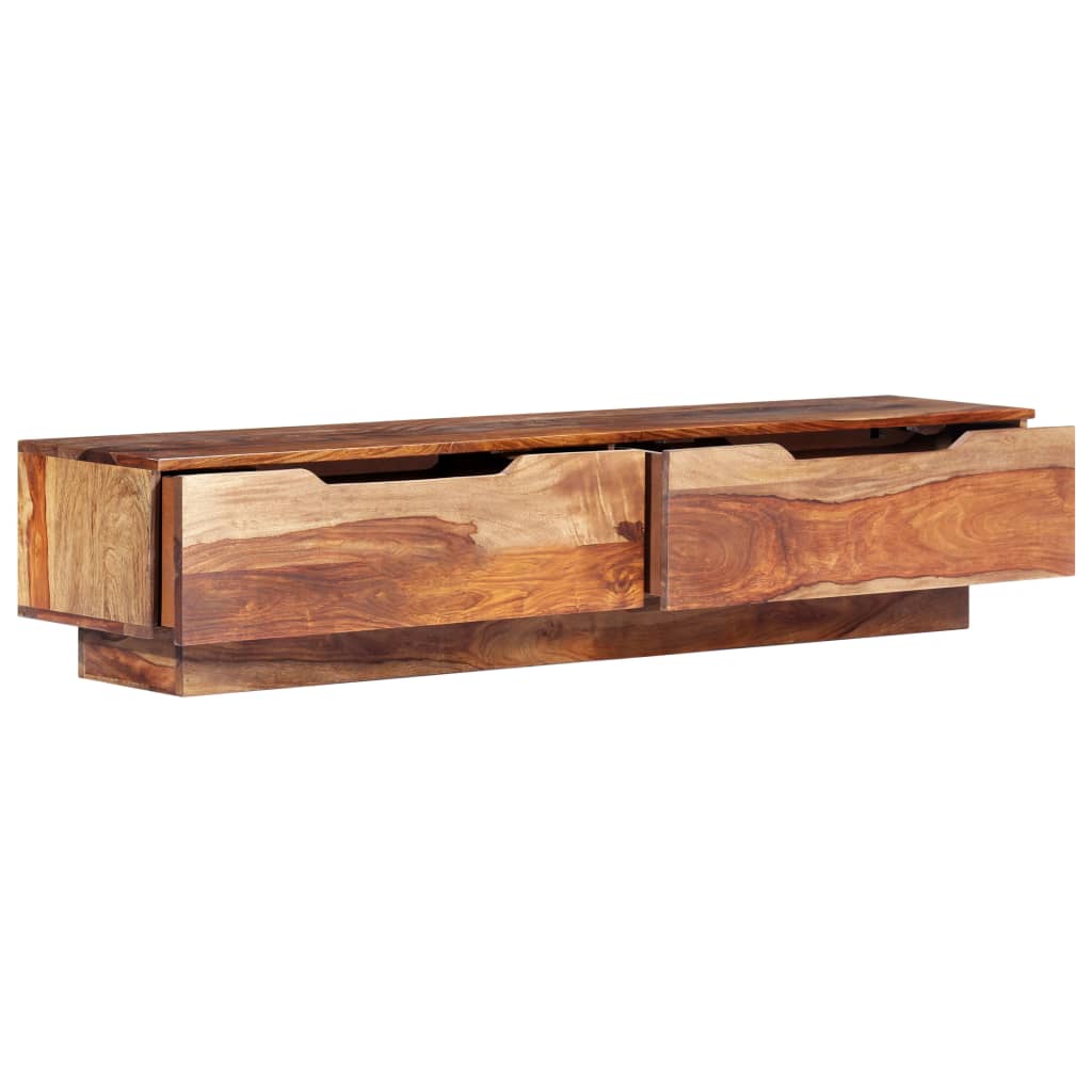 Meuble TV Bas en Bois Massif - 145 cm-Mon Meuble TV-6