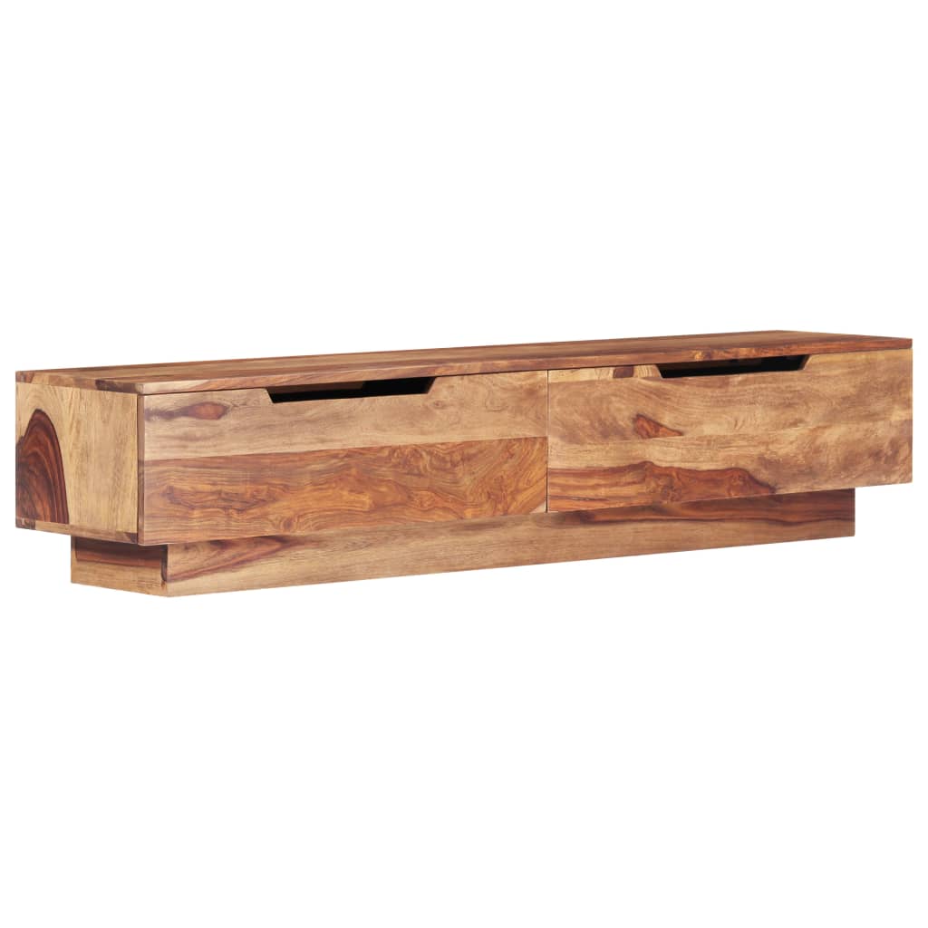 Meuble TV Bas en Bois Massif - 145 cm-Mon Meuble TV-8