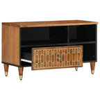 Meuble TV Bas en Manguier Massif - 80 cm-Mon Meuble TV-marron miel-1-3