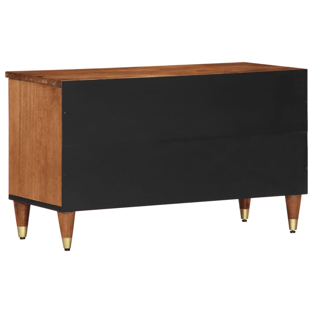 Meuble TV Bas en Manguier Massif - 80 cm-Mon Meuble TV-marron miel-1-5