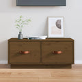 Meuble TV Bas en Pin Massif - 80 cm-Mon Meuble TV-marron miel-1-1