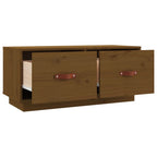 Meuble TV Bas en Pin Massif - 80 cm-Mon Meuble TV-Noir-1-6