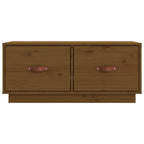 Meuble TV Bas en Pin Massif - 80 cm-Mon Meuble TV-Noir-1-7