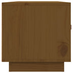 Meuble TV Bas en Pin Massif - 80 cm-Mon Meuble TV-Noir-1-8