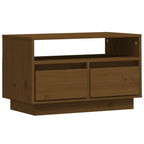 Meuble TV Bas en Pin Massif Miel - 60 cm-Mon Meuble TV-Marron miel-1