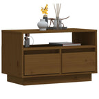 Meuble TV Bas en Pin Massif Miel - 60 cm-Mon Meuble TV-Marron miel-4