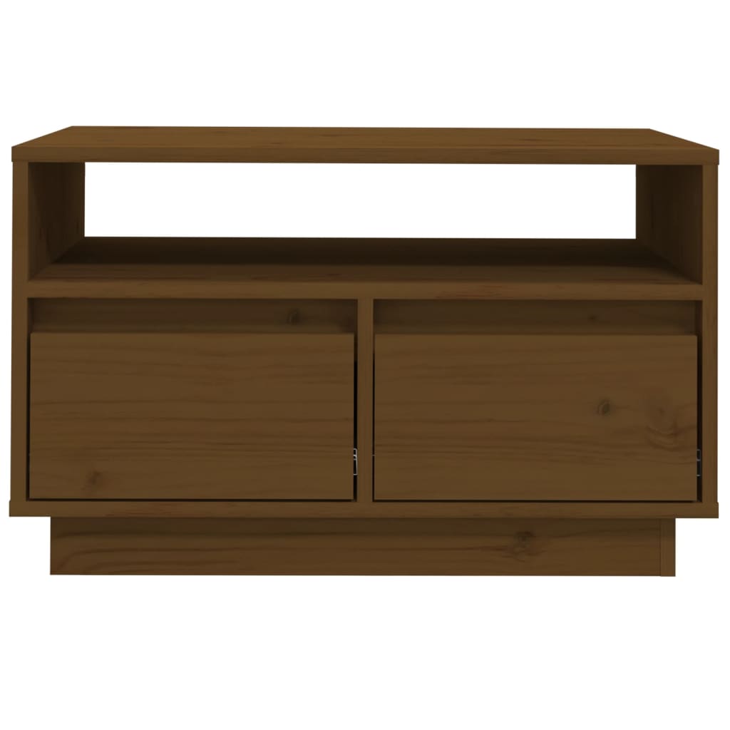 Meuble TV Bas en Pin Massif Miel - 60 cm-Mon Meuble TV-Marron miel-5