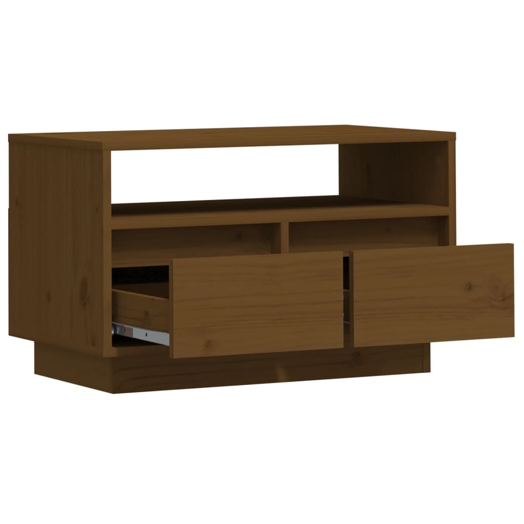 Meuble TV Bas en Pin Massif Miel - 60 cm-Mon Meuble TV-Marron miel-7