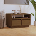 Meuble TV Bas en Pin Massif Miel - 60 cm-Mon Meuble TV-Marron miel-2