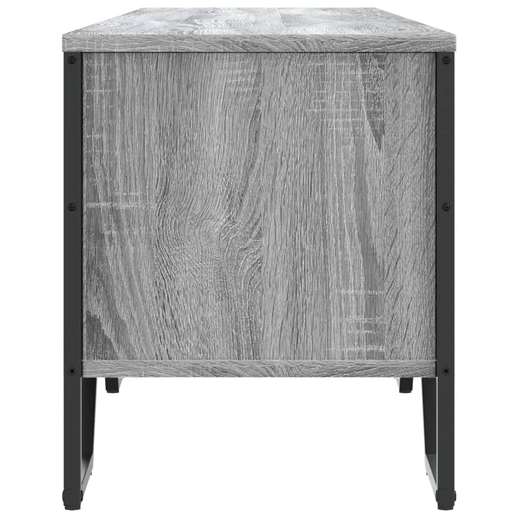 Meuble TV Bas Gris Clair Effet Bois - 180 cm-Mon Meuble TV-Chêne fumé-1-5