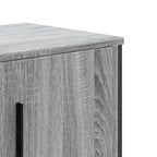 Meuble TV Bas Gris Clair Effet Bois - 180 cm-Mon Meuble TV-Chêne fumé-1-7