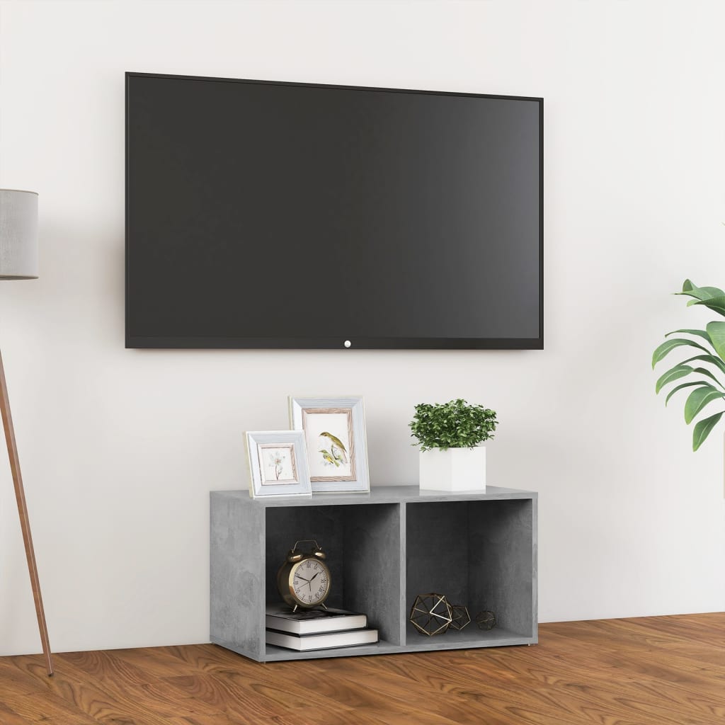 Meuble TV Bas Gris Effet Béton - 72 cm-Mon Meuble TV-36.5 cm-72 cm-1-1