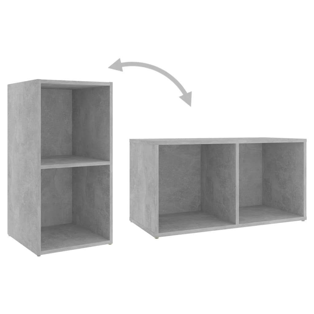 Meuble TV Bas Gris Effet Béton - 72 cm-Mon Meuble TV-36.5 cm-72 cm-1-8