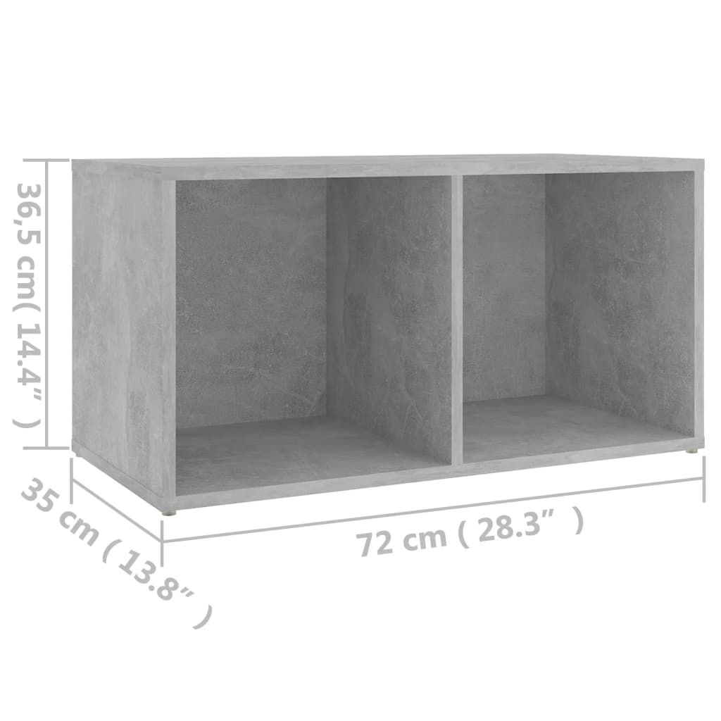 Meuble TV Bas Gris Effet Béton - 72 cm-Mon Meuble TV-36.5 cm-72 cm-1-9