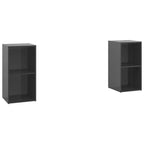Meuble TV Bas Gris Foncé - 2 Pièces-Mon Meuble TV-1