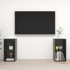 Meuble TV Bas Gris Foncé - 2 Pièces-Mon Meuble TV-2