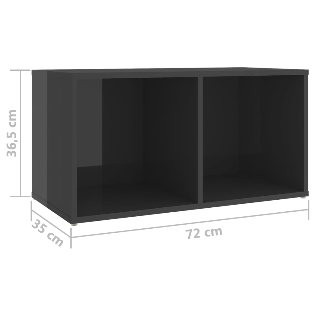 Meuble TV Bas Gris Foncé - 2 Pièces-Mon Meuble TV-9