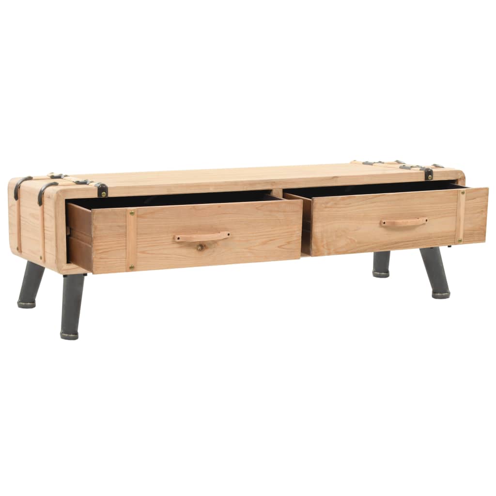 Meuble TV Bas Industriel en Sapin Massif - 120 cm-Mon Meuble TV-110 cm-1-3