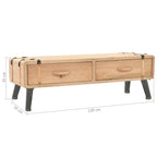 Meuble TV Bas Industriel en Sapin Massif - 120 cm-Mon Meuble TV-110 cm-1-9