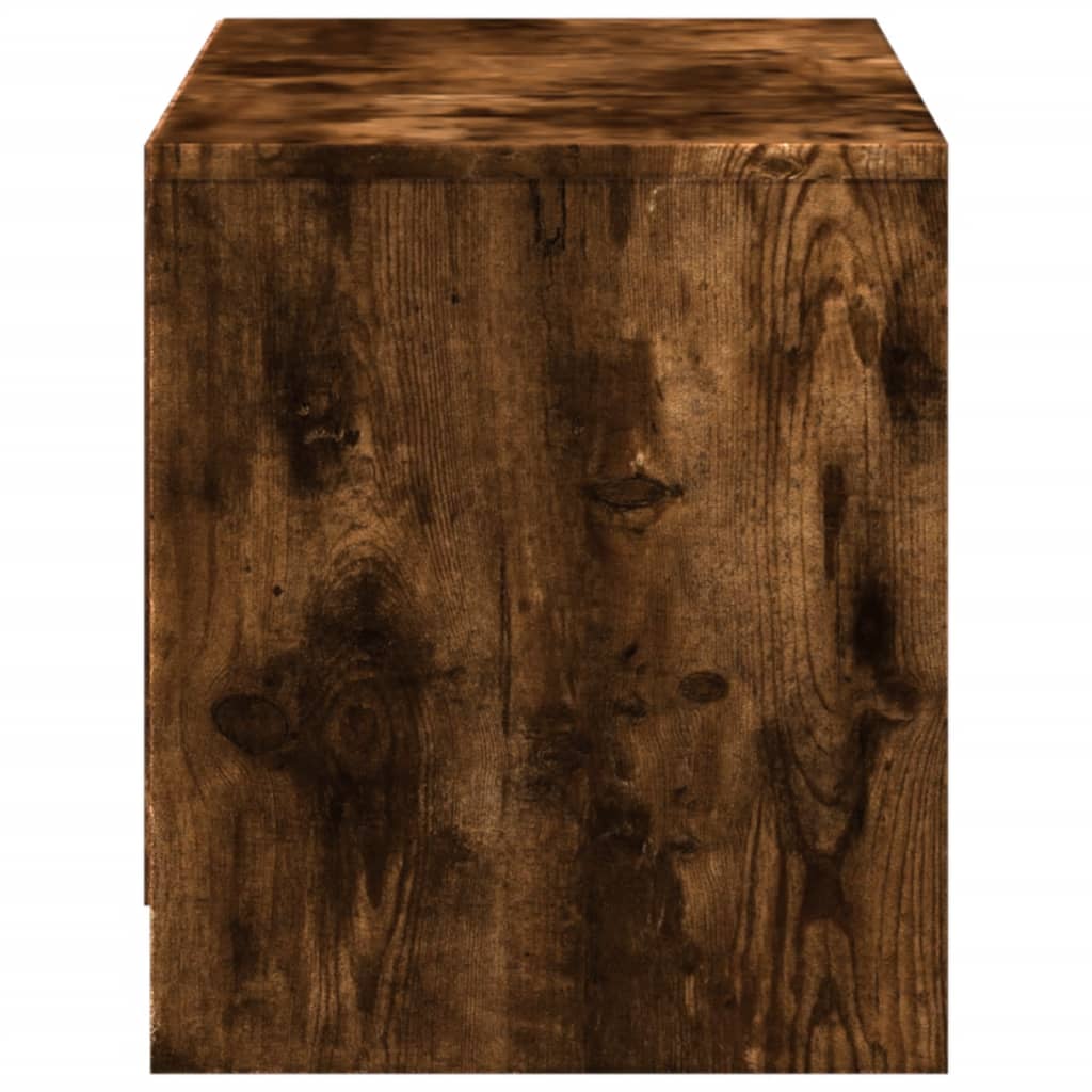 Meuble TV Bas LED Effet Chêne Fumé - 97 cm-Mon Meuble TV-7