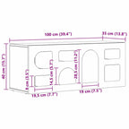 Meuble TV Bas Moderne en Chêne Artisanal - 100 cm-Mon Meuble TV-Chêne artisanal-11