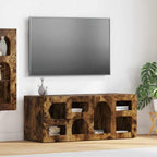Meuble TV Bas Moderne en Chêne Artisanal - 100 cm-Mon Meuble TV-Chêne fumé-17