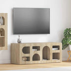 Meuble TV Bas Moderne en Chêne Artisanal - 100 cm-Mon Meuble TV-Chêne sonoma-14