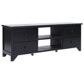 Meuble TV Bas Noir en Paulownia - 108 cm-Mon Meuble TV-Noir-1-1