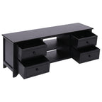 Meuble TV Bas Noir en Paulownia - 108 cm-Mon Meuble TV-Noir-1-4