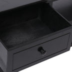 Meuble TV Bas Noir en Paulownia - 108 cm-Mon Meuble TV-Noir-1-6