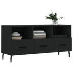 Meuble TV Bas Noir Mat et Métal - 102 cm-Mon Meuble TV-Gris béton-1-3