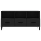 Meuble TV Bas Noir Mat et Métal - 102 cm-Mon Meuble TV-Gris béton-1-5