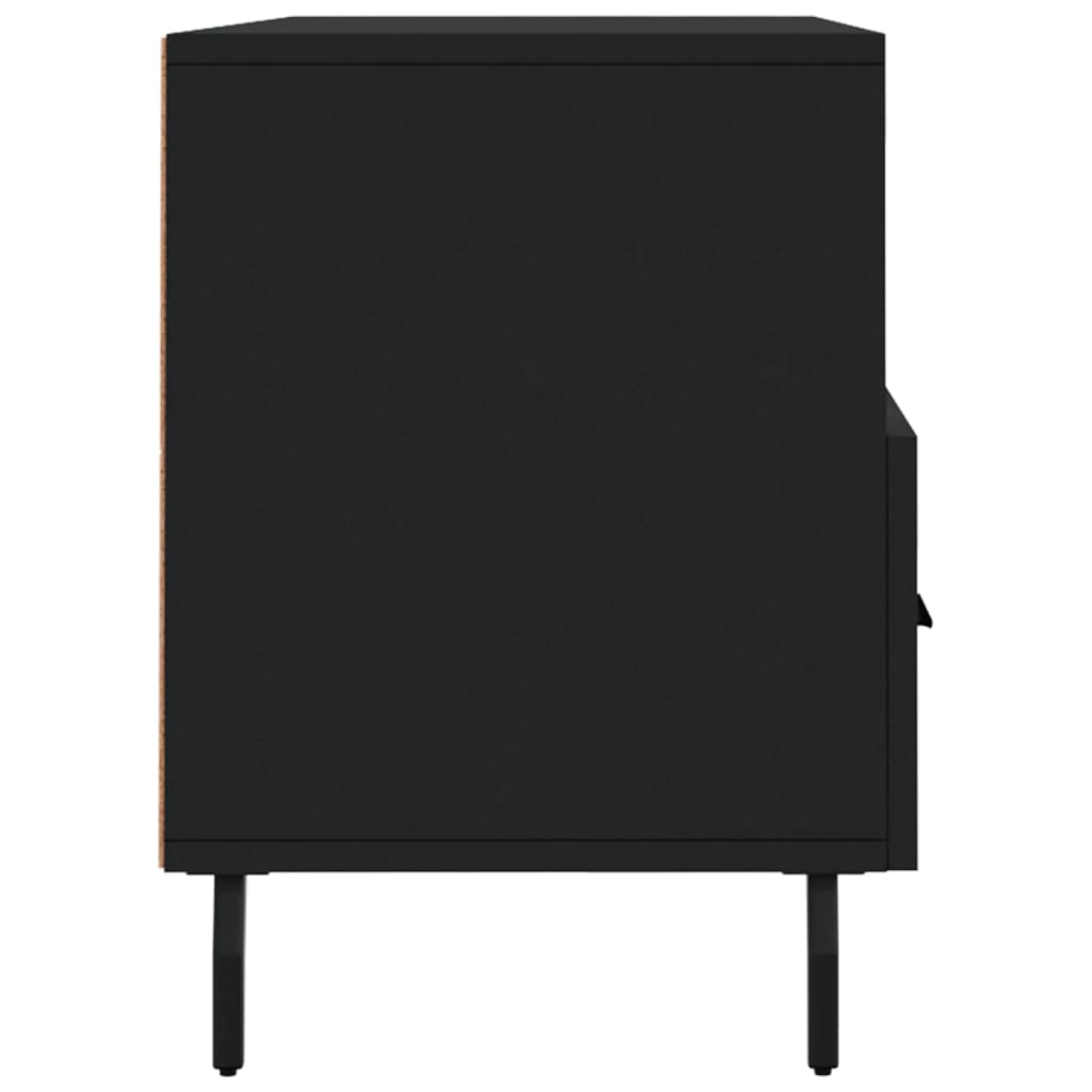 Meuble TV Bas Noir Mat et Métal - 102 cm-Mon Meuble TV-Gris béton-1-7